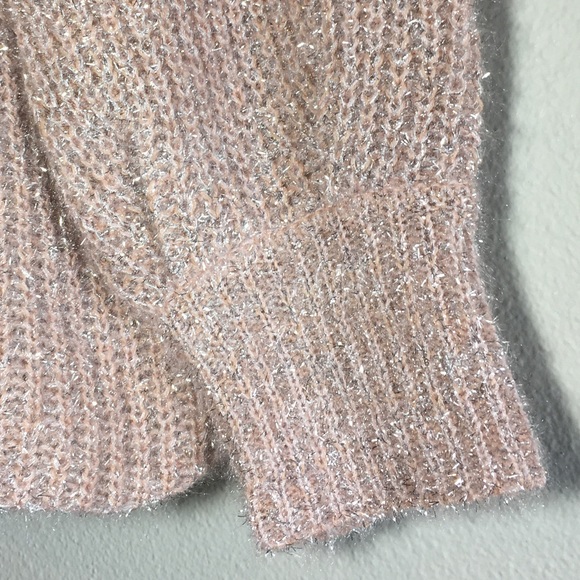 NWT Pink Metallic Balloon Sweater Oversized Knit - Picture 6 of 7